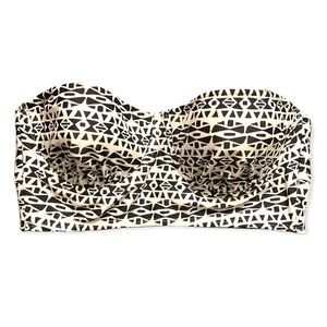 NWT Candie’s black and white strapless bikini top size Med